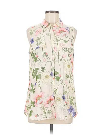 Pre-owned Express Sleeveless Blouse In White