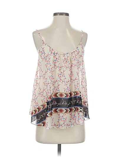 Pre-owned Express Sleeveless Blouse In White