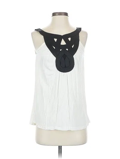 Pre-owned Express Sleeveless Blouse In White