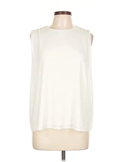 Pre-owned Express Sleeveless Blouse In White