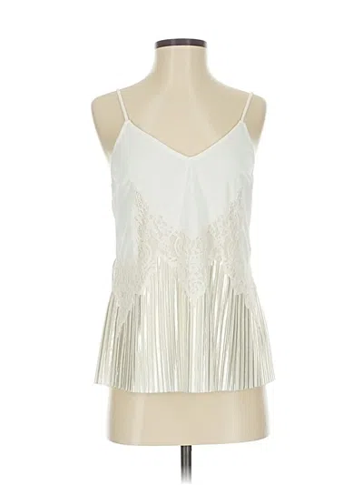 Pre-owned Express Sleeveless Blouse In White