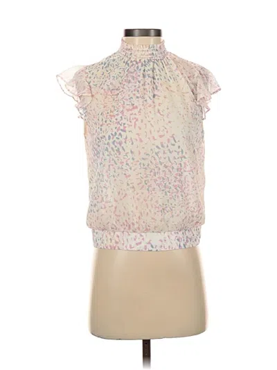 Pre-owned Express Sleeveless Blouse In White