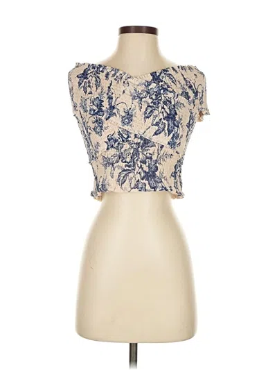 Pre-owned Express Sleeveless Blouse In White