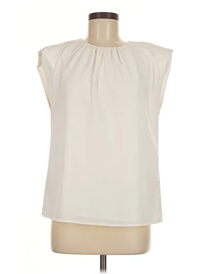 Pre-owned Express Sleeveless Blouse In White