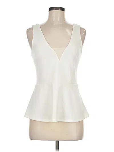 Pre-owned Express Sleeveless Blouse In White