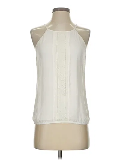 Pre-owned Express Sleeveless Blouse In White