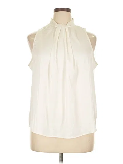 Pre-owned Express Sleeveless Blouse In White