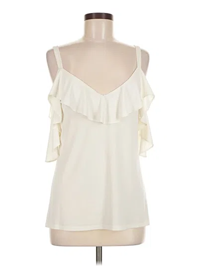 Pre-owned Express Sleeveless Blouse In White