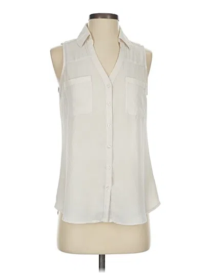 Pre-owned Express Sleeveless Blouse In White