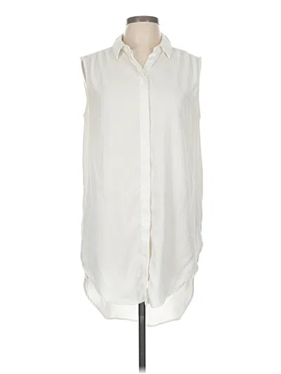 Pre-owned Express Sleeveless Blouse In White