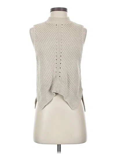 Pre-owned Express Sleeveless Blouse In White