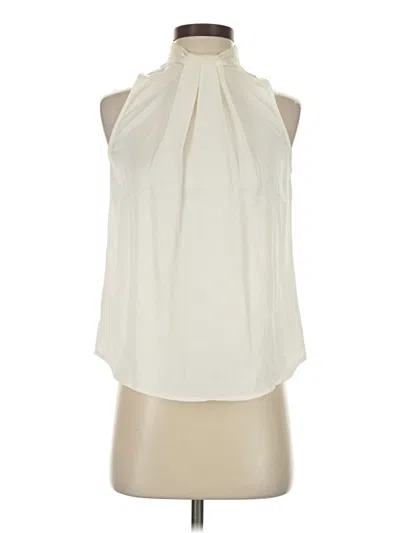 Pre-owned Express Sleeveless Blouse In White