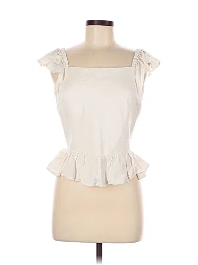 Pre-owned Express Sleeveless Blouse In White