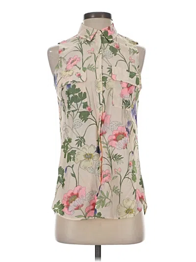Pre-owned Express Sleeveless Blouse In White