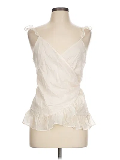 Pre-owned Express Sleeveless Blouse In White