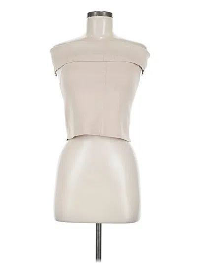 Pre-owned Express Sleeveless Blouse In White