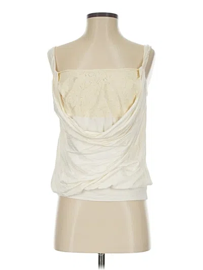 Pre-owned Express Sleeveless Blouse In White