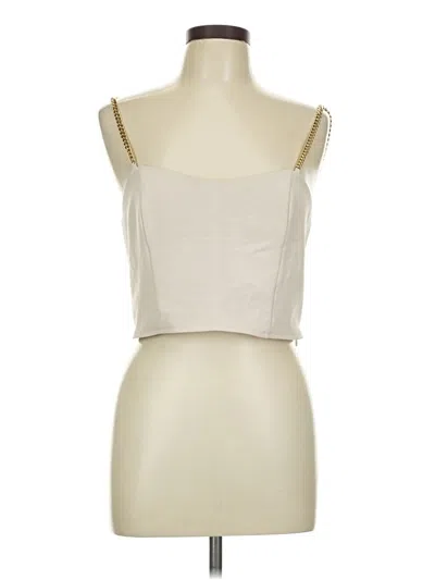 Pre-owned Express Sleeveless Blouse In White
