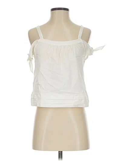 Pre-owned Express Sleeveless Blouse In White