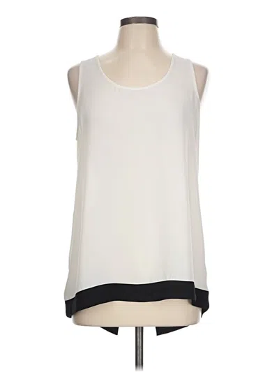 Pre-owned Express Sleeveless Blouse In White