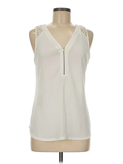 Pre-owned Express Sleeveless Blouse In White