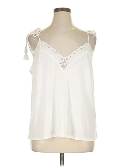 Pre-owned Express Sleeveless Blouse In White