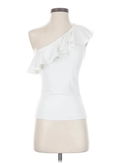 Pre-owned Express Sleeveless Blouse In White