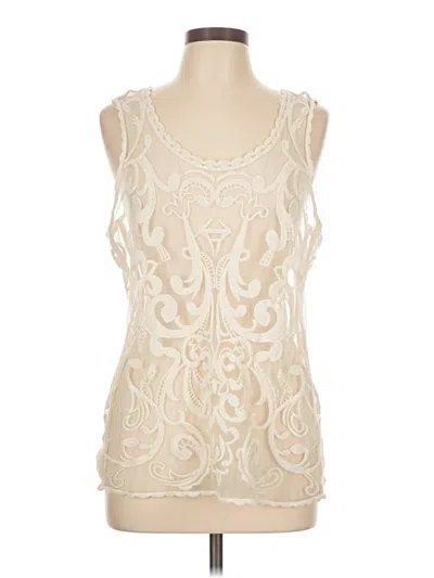 Pre-owned Express Sleeveless Blouse In White