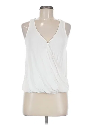 Pre-owned Express Sleeveless Blouse In White