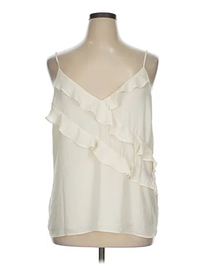 Pre-owned Express Sleeveless Blouse In White
