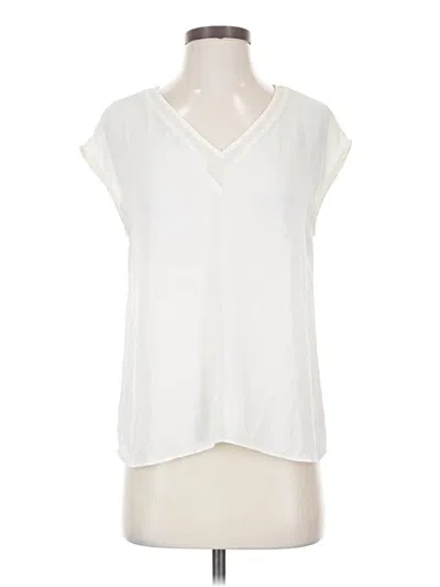 Pre-owned Express Sleeveless Blouse In White