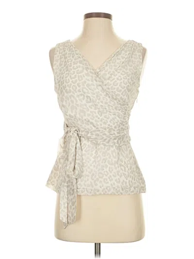 Pre-owned Express Sleeveless Blouse In White