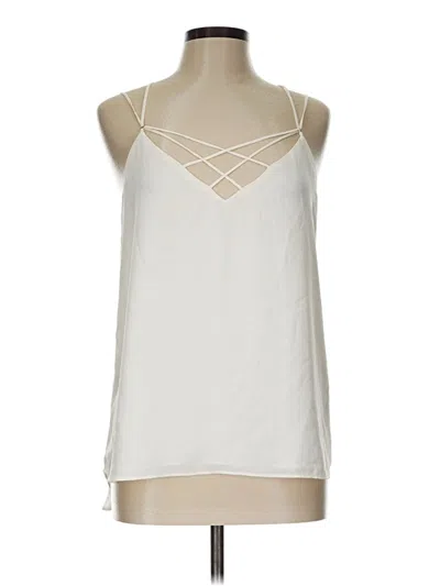 Pre-owned Express Sleeveless Blouse In White