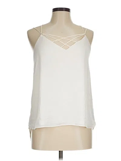 Pre-owned Express Sleeveless Blouse In White