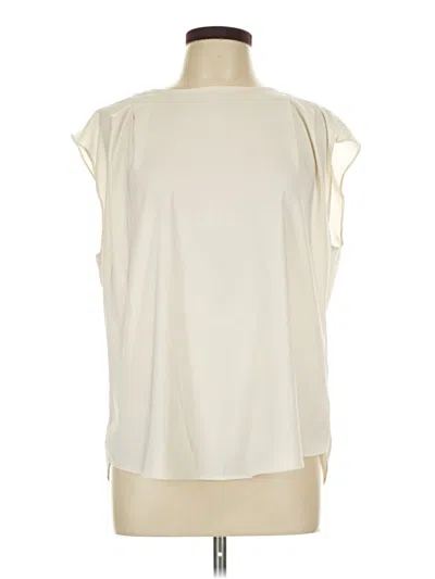 Pre-owned Express Sleeveless Blouse In White