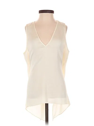 Pre-owned Express Sleeveless Blouse In White
