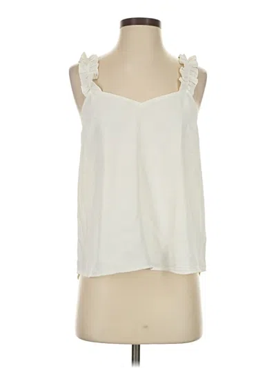 Pre-owned Express Sleeveless Blouse In White
