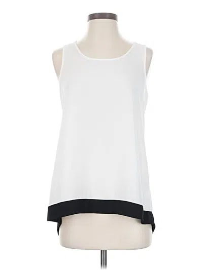 Pre-owned Express Sleeveless Blouse In White