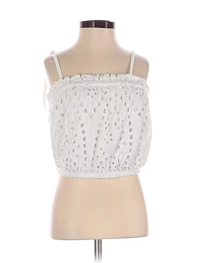 Pre-owned Express Sleeveless Blouse In White