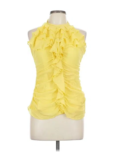 Pre-owned Express Sleeveless Blouse In Yellow