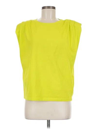 Pre-owned Express Sleeveless Blouse In Yellow