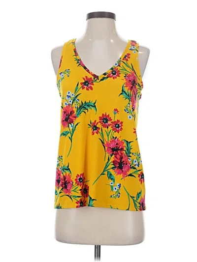 Pre-owned Express Sleeveless Blouse In Yellow