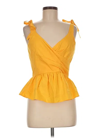Pre-owned Express Sleeveless Blouse In Yellow