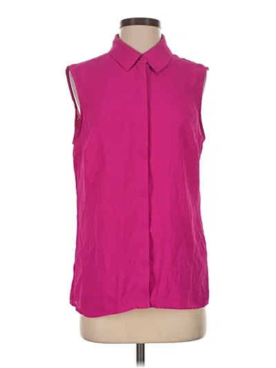 Pre-owned Express Sleeveless Button Down Shirt In Pink