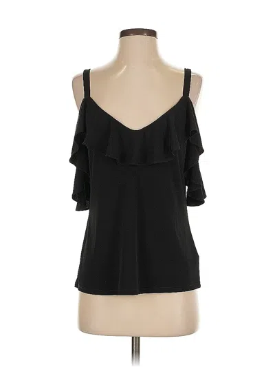 Pre-owned Express Sleeveless Top Black Cold Shoulder Neckline Tops