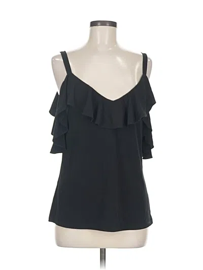 Pre-owned Express Sleeveless Top Black Cold Shoulder Neckline Tops