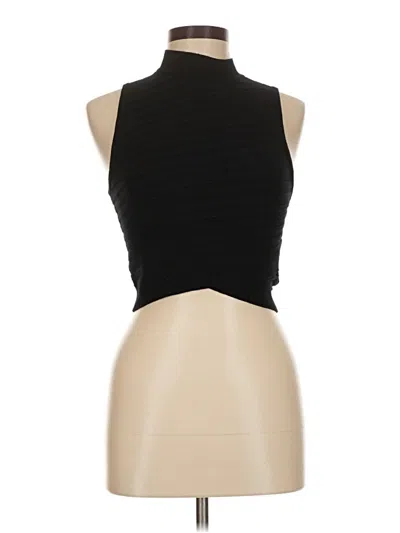 Pre-owned Express Sleeveless Top Black Halter Neckline Tops