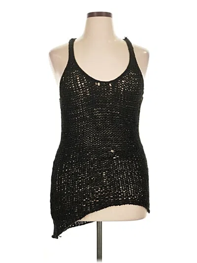 Pre-owned Express Sleeveless Top Black Halter Neckline Tops