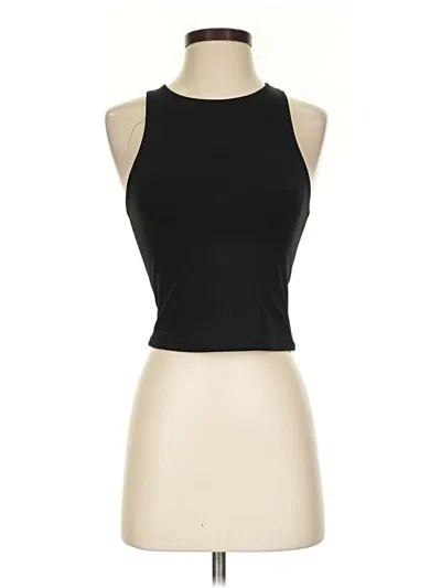 Pre-owned Express Sleeveless Top Black Halter Neckline Tops