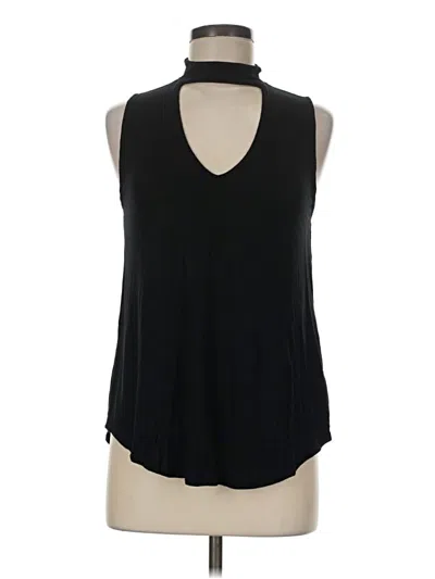 Pre-owned Express Sleeveless Top Black Halter Neckline Tops